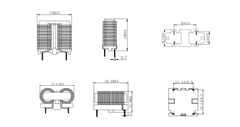 SUQ15 SUQ Series Flat Line Common Mode Choke Inductors