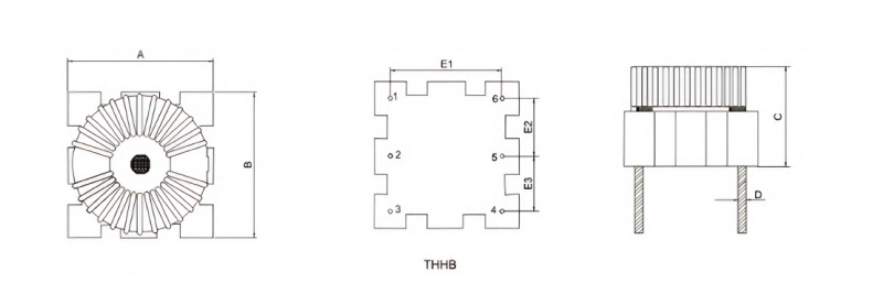 THHB Series Through Hole Common Mode Inductors